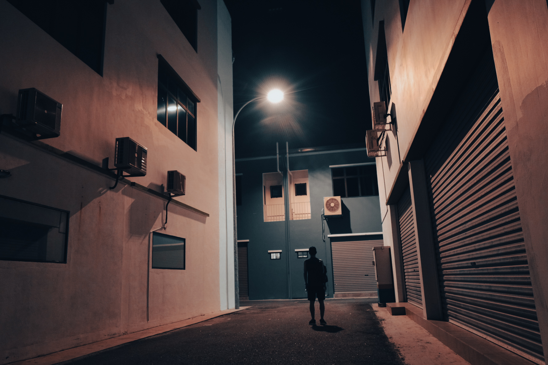 Night alleyway street