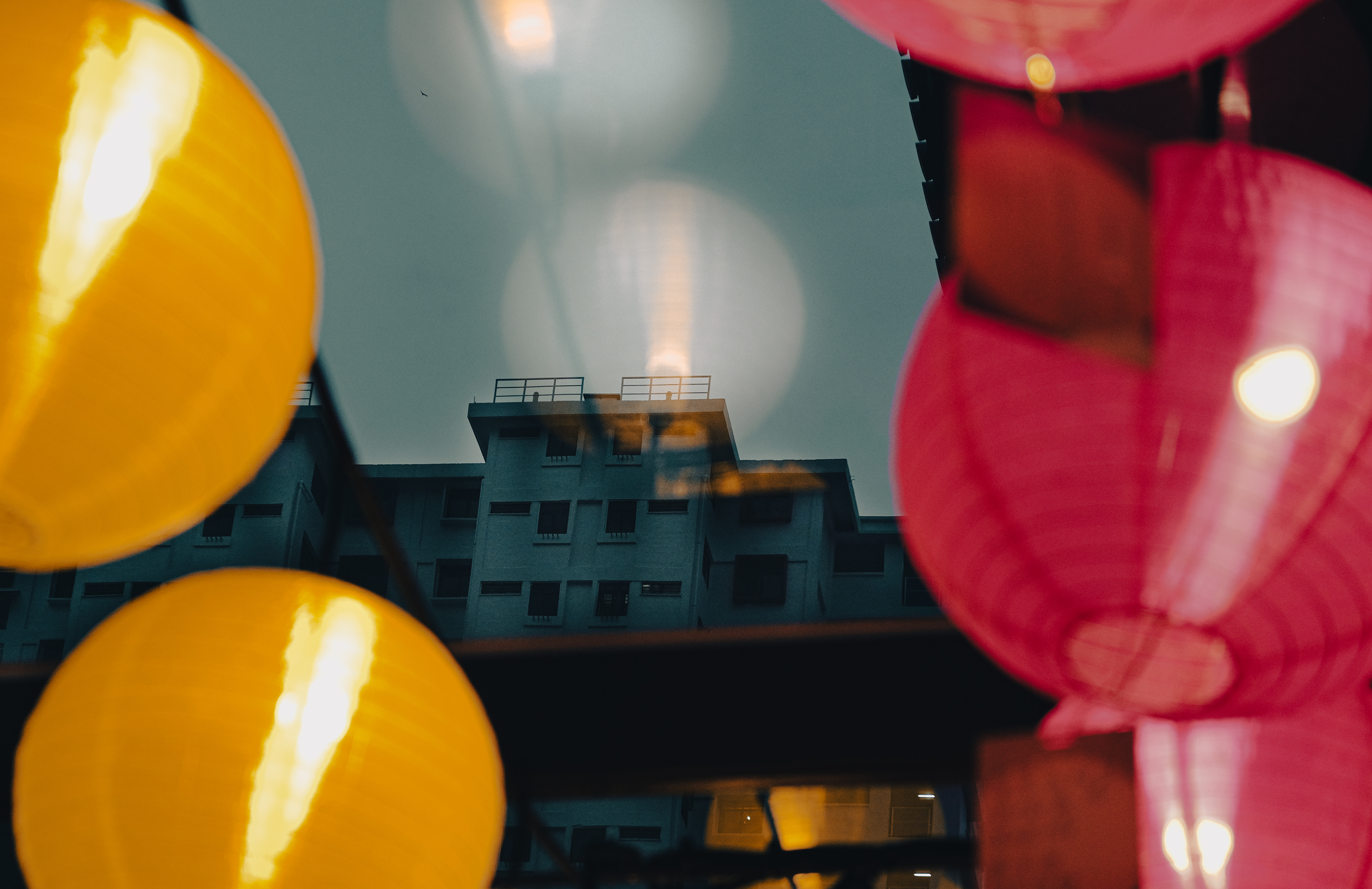 Red and yellow lanterns